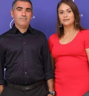 Jalel Kadri with his wife, Ines Mhrisi Kadri.